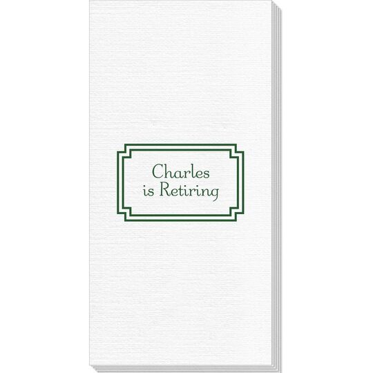 Your Text in Double Frame Deville Guest Towels