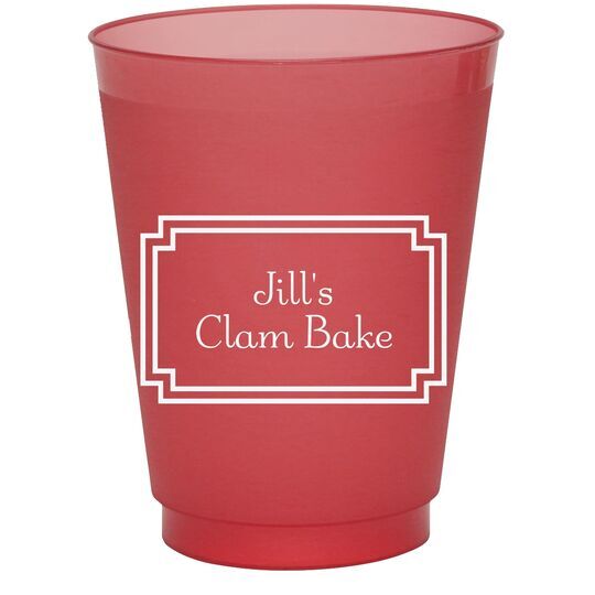 Your Text in Double Frame Colored Shatterproof Cups