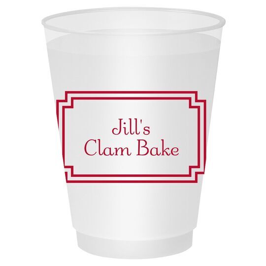 Your Text in Double Frame Shatterproof Cups