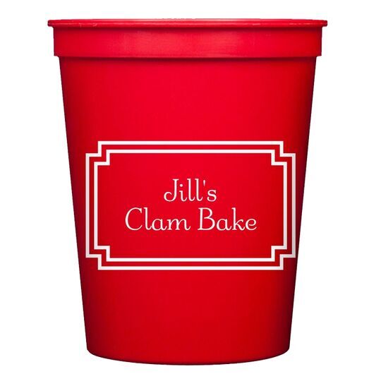 Your Text in Double Frame Stadium Cups