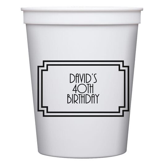 Your Text in Double Frame Stadium Cups