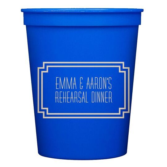 Your Text in Double Frame Stadium Cups