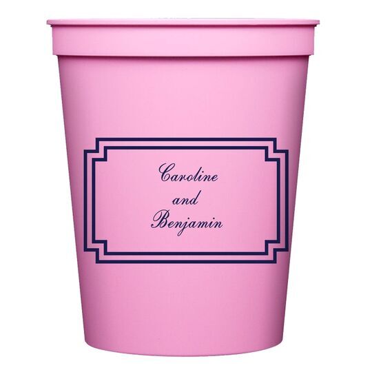 Your Text in Double Frame Stadium Cups