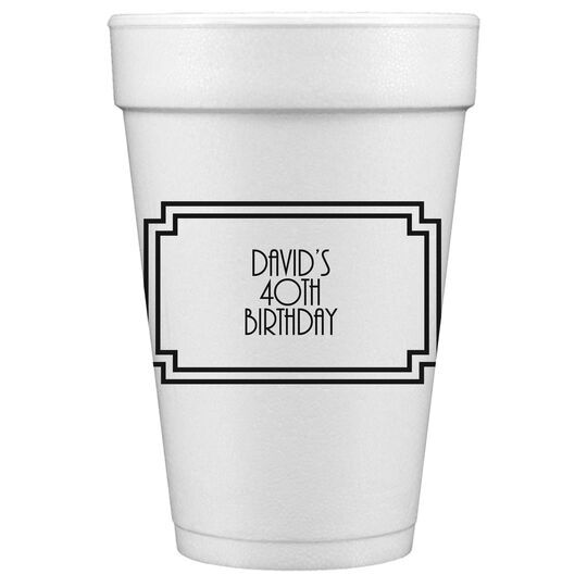 Your Text in Double Frame Styrofoam Cups