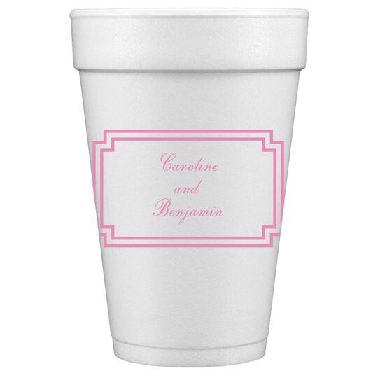 Your Text in Double Frame Styrofoam Cups