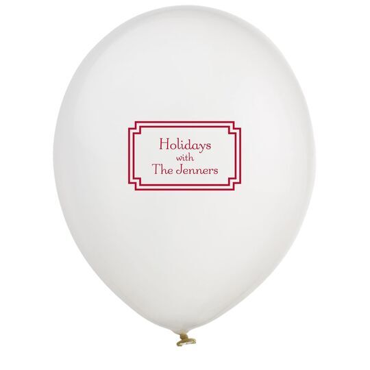Your Text in Double Frame Latex Balloons
