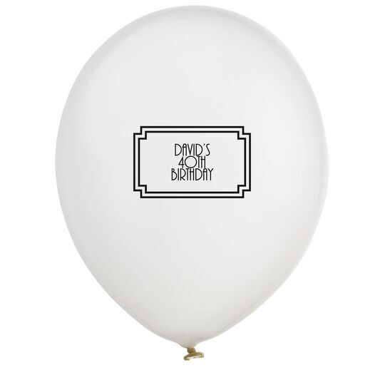 Your Text in Double Frame Latex Balloons