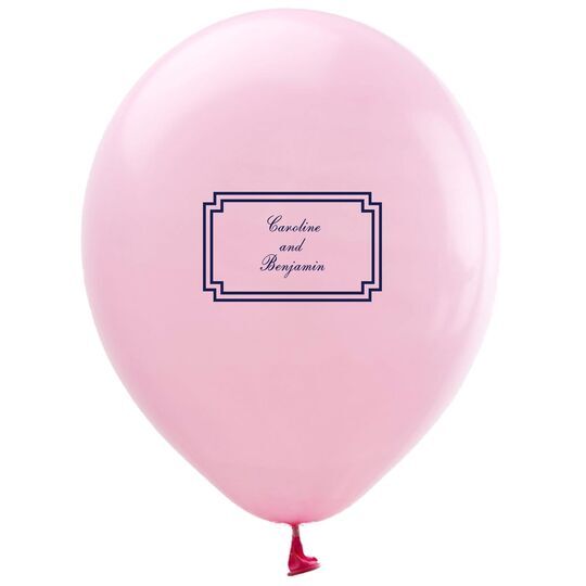 Your Text in Double Frame Latex Balloons