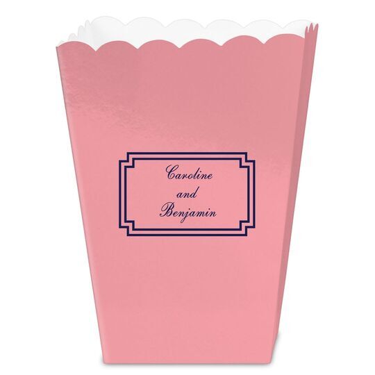 Your Text in Double Frame Mini Popcorn Boxes