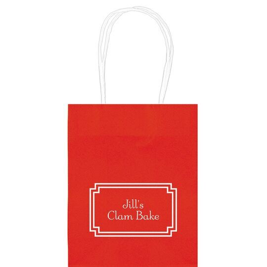 Your Text in Double Frame Mini Twisted Handled Bags