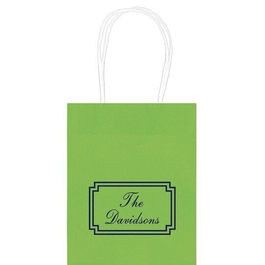 Your Text in Double Frame Mini Twisted Handled Bags