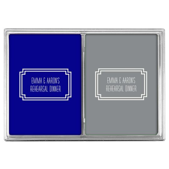 Your Text in Double Frame Double Deck Playing Cards