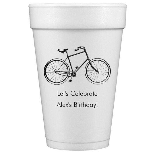 Bicycle Styrofoam Cups