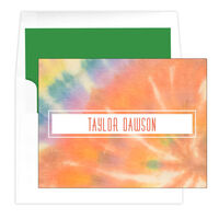 Orange Tie-Dye Folded Note Cards