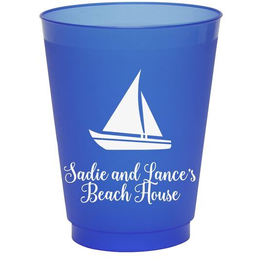 Cutter Sailboat Colored Shatterproof Cups