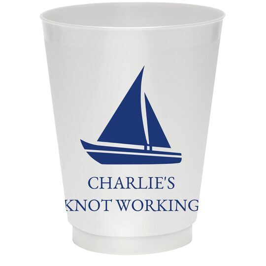 Cutter Sailboat Colored Shatterproof Cups