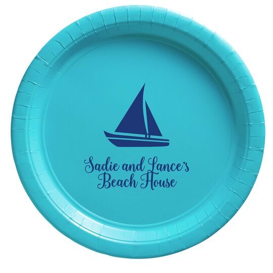 Cutter Sailboat Paper Plates