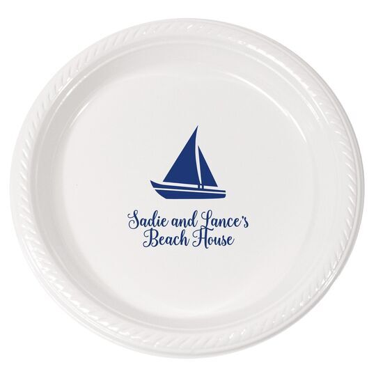 Cutter Sailboat Plastic Plates