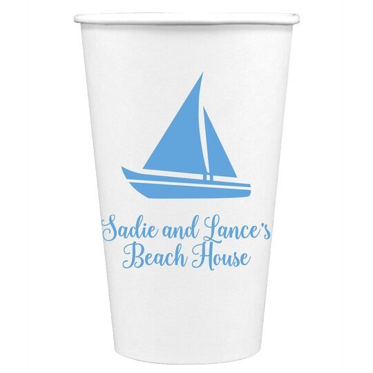 Cutter Sailboat Paper Coffee Cups