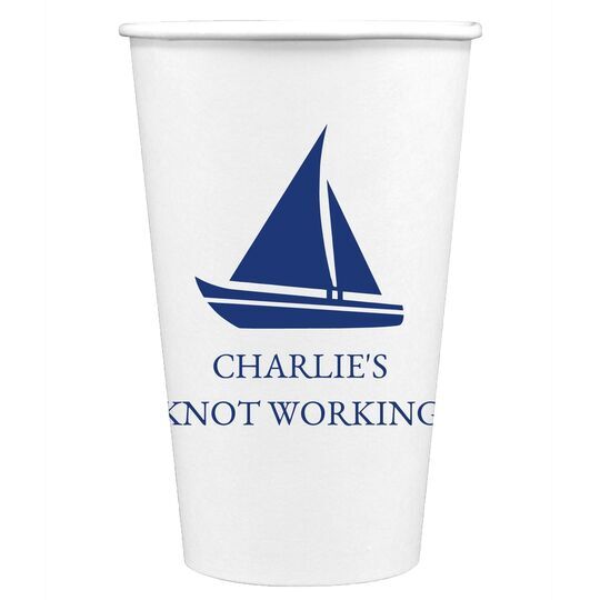 Cutter Sailboat Paper Coffee Cups