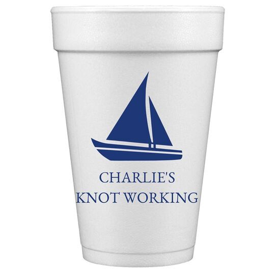 Cutter Sailboat Styrofoam Cups