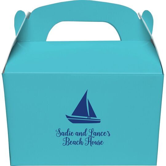 Cutter Sailboat Gable Favor Boxes