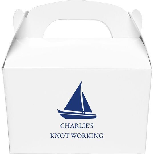 Cutter Sailboat Gable Favor Boxes