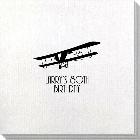 Vintage Plane Bamboo Luxe Napkins