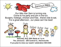 Barbeque Birthday Invitations