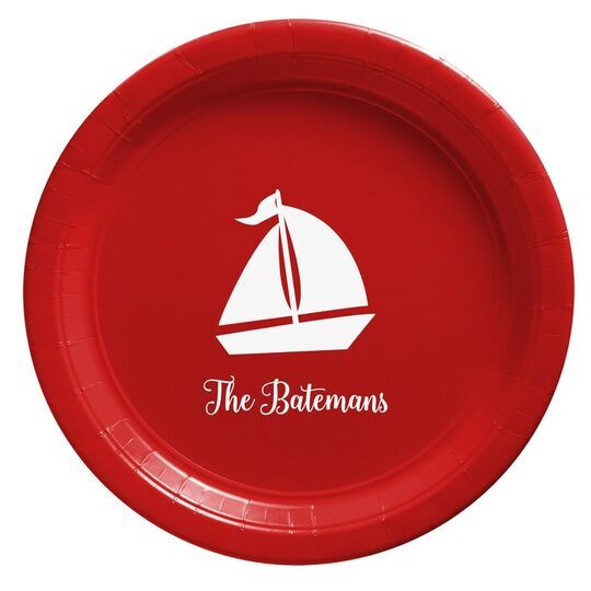 Sailboat Silhouette Paper Plates