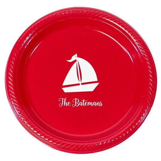 Sailboat Silhouette Plastic Plates