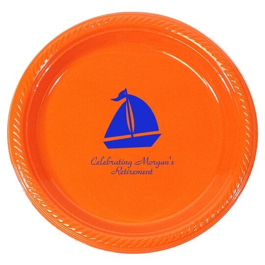 Sailboat Silhouette Plastic Plates