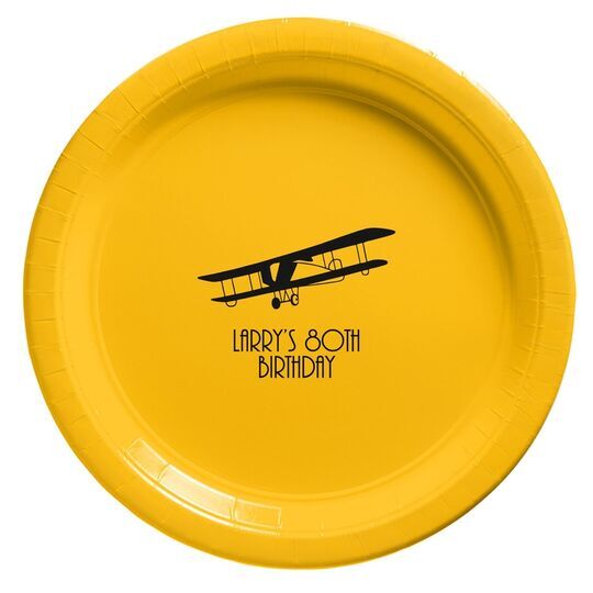 Vintage Plane Paper Plates