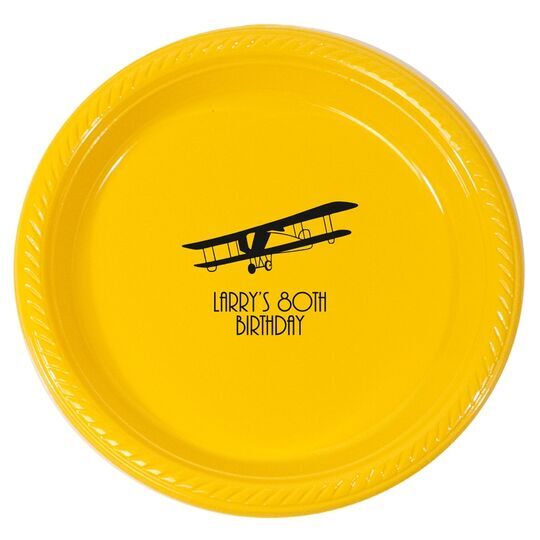 Vintage Plane Plastic Plates