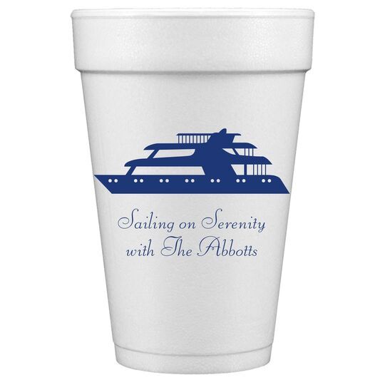 Two Story Yacht Styrofoam Cups