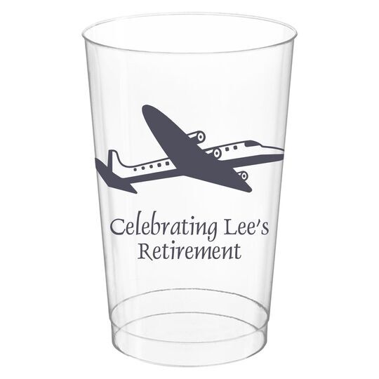 Narrow Airliner Clear Plastic Cups