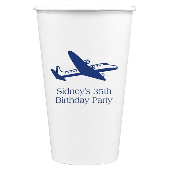 Narrow Airliner Paper Coffee Cups