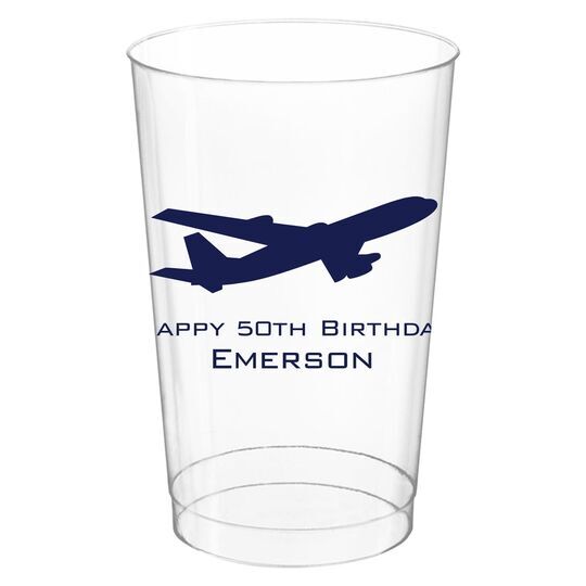 Jumbo Airliner Clear Plastic Cups