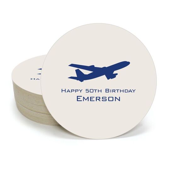 Jumbo Airliner Round Coasters