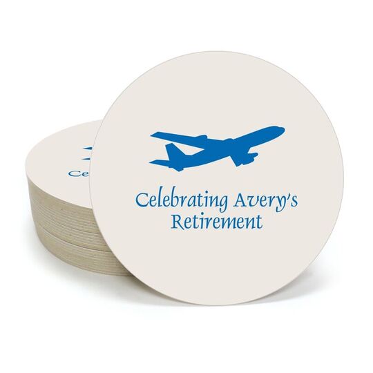 Jumbo Airliner Round Coasters