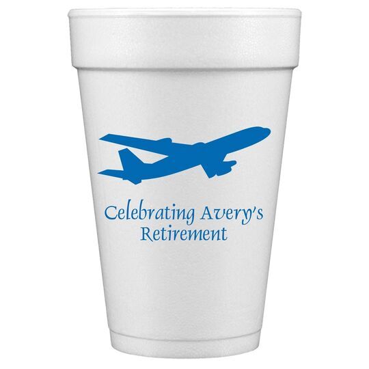 Jumbo Airliner Styrofoam Cups