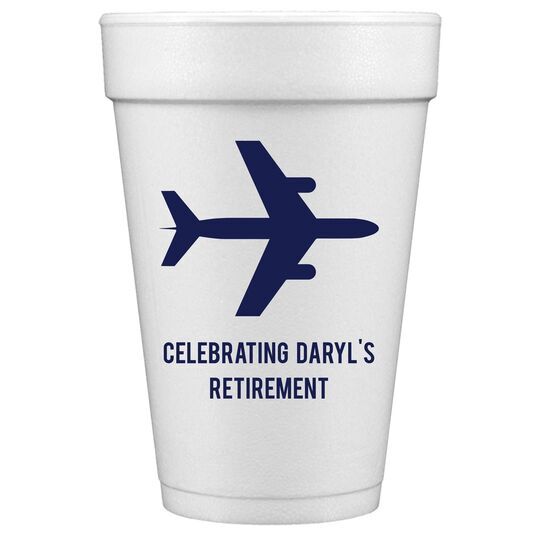 Horizontal Airliner Styrofoam Cups