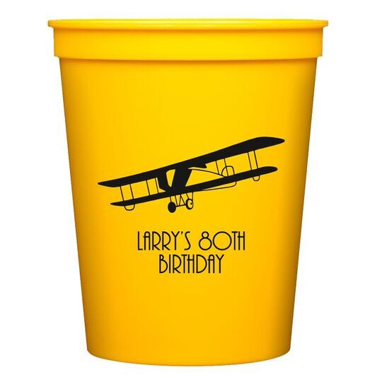 Vintage Plane Stadium Cups