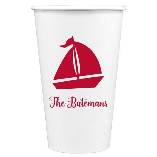 Sailboat Silhouette Paper Coffee Cups