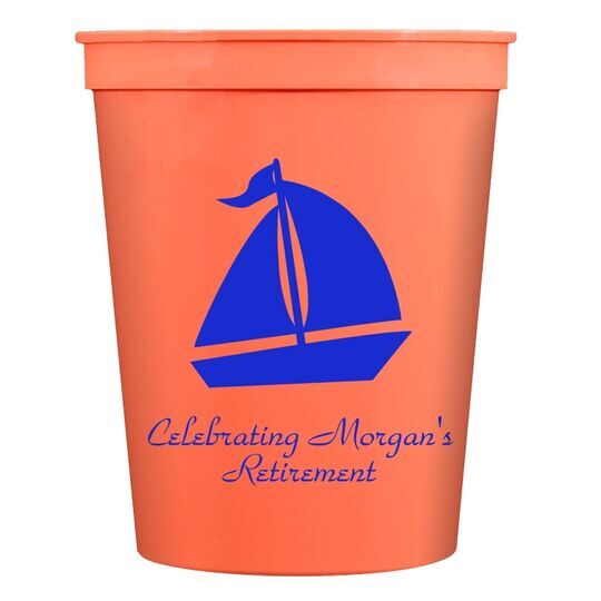 Sailboat Silhouette Stadium Cups