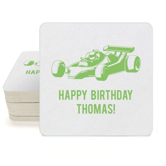 Race Car Square Coasters