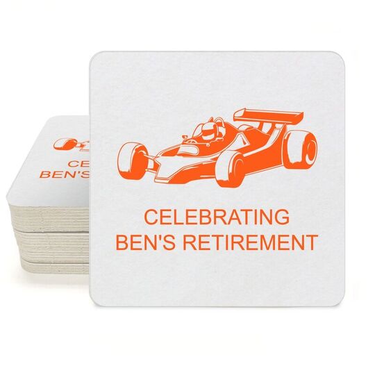 Race Car Square Coasters