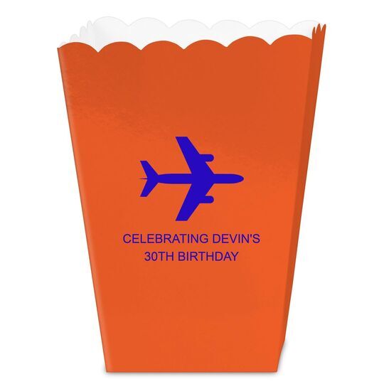 Horizontal Airliner Mini Popcorn Boxes