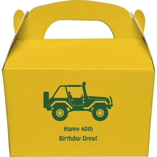 Four Wheel Drive Gable Favor Boxes