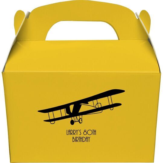 Vintage Plane Gable Favor Boxes